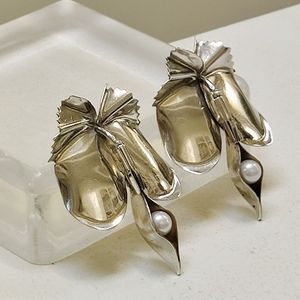 Vintage 80s Designer ROBYN NICHOLS Sterling and Pearl Earrings